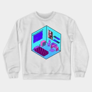 Vaporwave pink blue purple tumbler bedroom Crewneck Sweatshirt